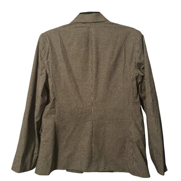 Free Assembly Womens Houndstooth Blazer Jacket Size M Cotton/Spandex Blend Doubl - Picture 12 of 12